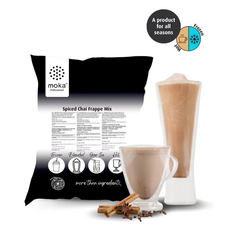 Spiced Chai Frappe Mix 1kg - Moka Professional for bars, hotels, catering and home