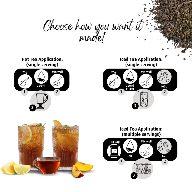 Instant Black Tea Base Mix Moka Professional preparation