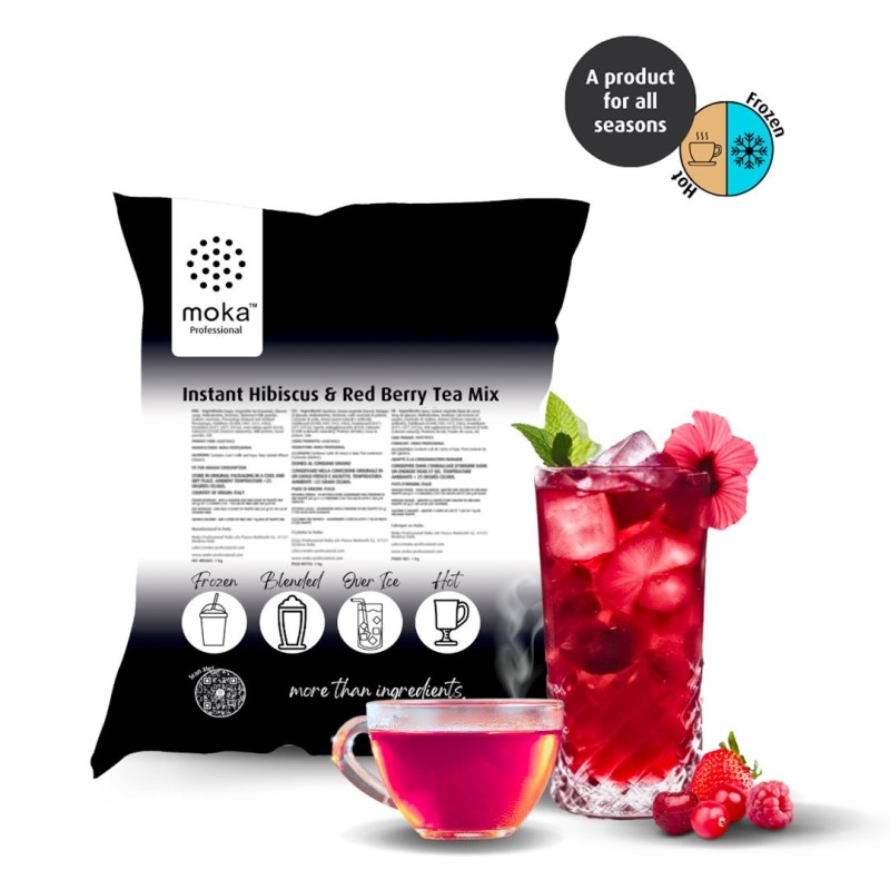 Instant Hibiscus And Red Berry Tea Mix Moka Professional 1 kg