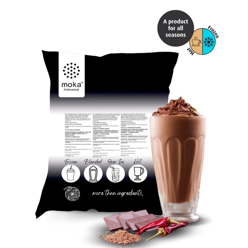 Mexican Spiced Chocolate Frappe Mix 1kg - Moka Professional for bars, hotels, catering and home