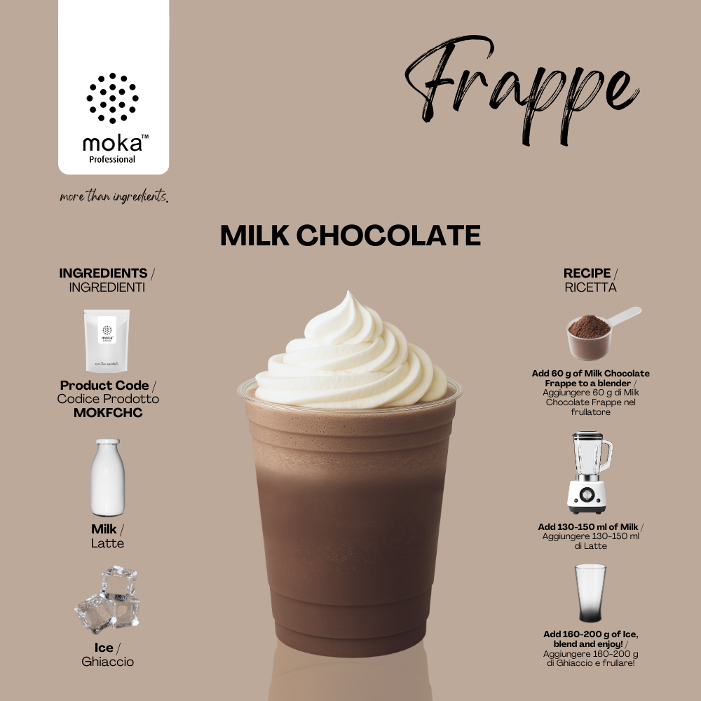 Frap Powder Milk Chocolate Frappe Mix - Milk Chocolate - 1kg